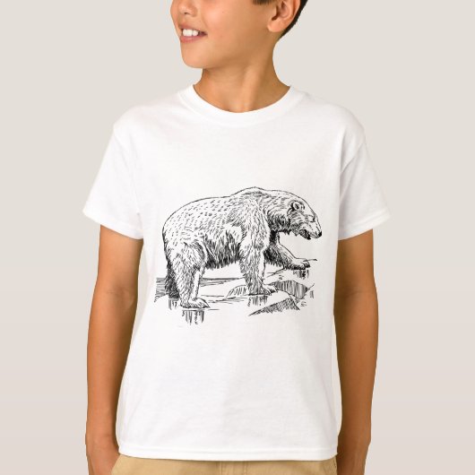 大きな茶色の熊 Tシャツ (正面)