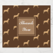 大きな茶色の犬のパターンの感謝 ビールラベル (シングルラベル)