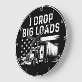 大きな荷物を降ろす» Trucker ラージ壁時計 (傾斜)