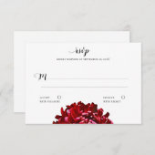 大きな菊の返信カード 出欠カード (正面/裏面)