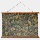 大きな葉の緑青と動物のルネッサンス 吊り下げ型タペストリー (正面)