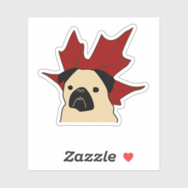 大きな葉を持つパグ シール