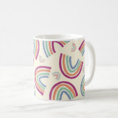 大きな虹の紙吹雪マグ コーヒーマグカップ (正面右)