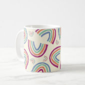 大きな虹の紙吹雪マグ コーヒーマグカップ (正面左)