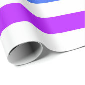 大きな虹の色と白のストライプ ラッピングペーパー (ロールコーナー)