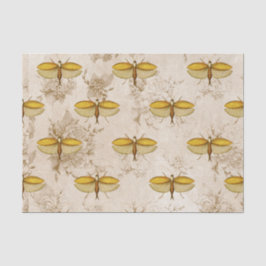 大きな蛾と花 薄葉紙