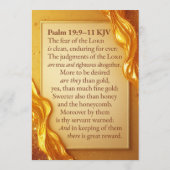 大きな蜂蜜の渦 | Psalm 19:9-11 KJVカード 案内状 (裏面)