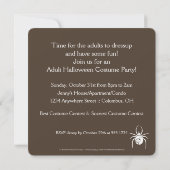 大きな蜘蛛のハロウィンパーティー招待状 招待状 (裏面)