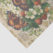 大きな蝶とイチゴ 薄葉紙 (詳細)