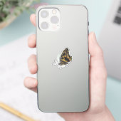 大きな蝶のビニールステッカー シール (スマートフォン)