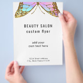 大きな蝶のロゴ チラシ (手)