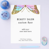 大きな蝶のロゴ チラシ (シングル)