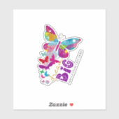 大きな蝶を上飛んでいるに夢をパーソナライズされた見る シール (シート)