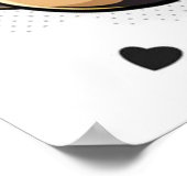 大きな表情の目を持つ可愛い漫画のような牛 ポスター (角)