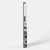 大きな角の鹿の森のモノグラム iPhoneケース (右側面)