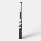 大きな角の鹿の森のモノグラム iPhoneケース (左側面)