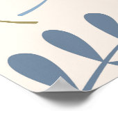 大きな詰め合わ離れれたブルーズ金ゴールドクリーム ポスター (角)