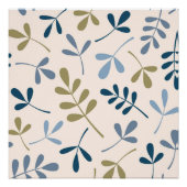 大きな詰め合わ離れれたブルーズ金ゴールドクリーム ポスター (正面)