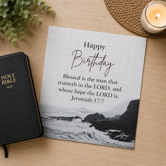 大きな誕生日のお父さん 静かな海の聖書の言葉 ジグソーパズル