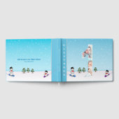 大きな誕生日の冬の雪のコラージュ写真 ゲストブック (全面)