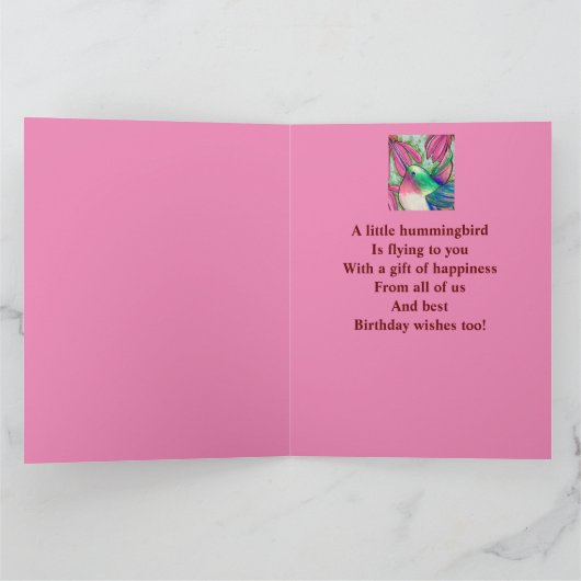 大きな誕生日は私たち全員から甘かわいらしい カード (内部)