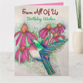 大きな誕生日は私たち全員から甘かわいらしい カード (正面)