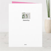 大きな誕生日ハミングバード カード (裏面)