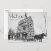 大きな負荷のログ ポストカード (正面/裏面)