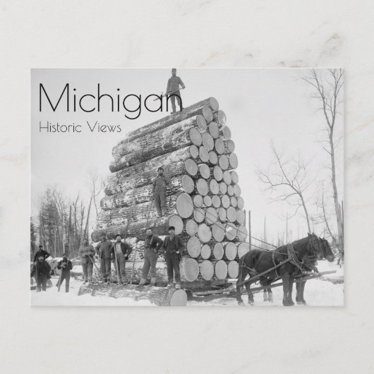 大きな負荷のログ ポストカード (正面)