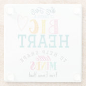 大きな贈り物が必要なハート先生 ガラスコースター (裏面)