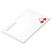 大きな赤いさくらんぼ書のノートパッドと名前をカスタムする ノートパッド (アングル)