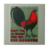 大きな赤いオンドリ タイル (正面)