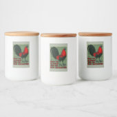 大きな赤いオンドリ フードラベル (ボトル)