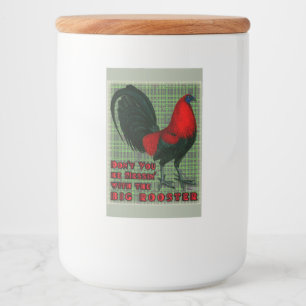 大きな赤いオンドリ フードラベル