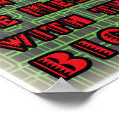 大きな赤いオンドリ ポスター (角)