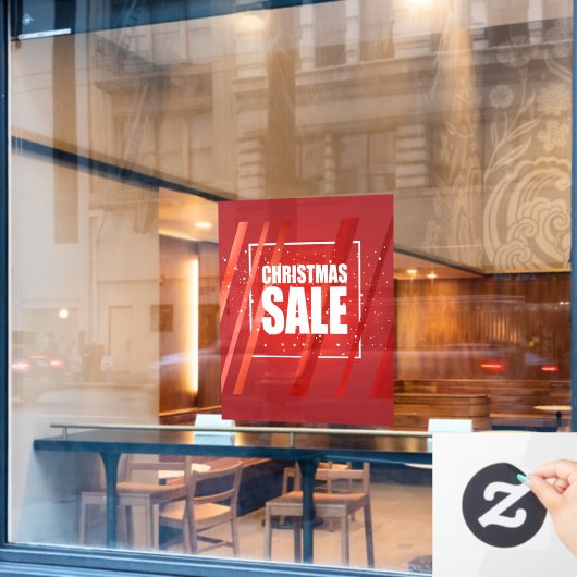 大きな赤いクリスマスの販売ウィンドウの愛着 ウィンドウサイン (カフェ窓)