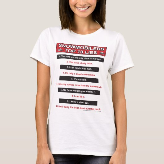 大きな赤いトップ10の嘘 Tシャツ (正面)