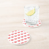 大きな赤いハートと小さなハート コースター (側面)