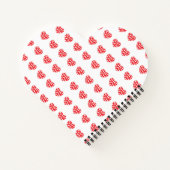 大きな赤いハートと小さなハート ノートブック (裏面)