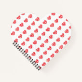 大きな赤いハートと小さなハート ノートブック (正面)