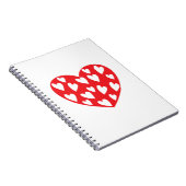 大きな赤いハートと小さなハート ノートブック (右側)