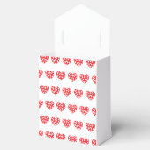 大きな赤いハートと小さなハート フェイバーボックス (オープン)