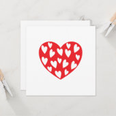 大きな赤いハートのカード カード (正面/裏面インサイチュ)
