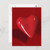 大きな赤いハートはがき ポストカード (正面/裏面)