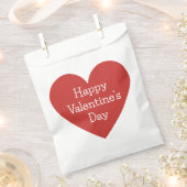 大きな赤いハートカスタムメッセージ フェイバーバッグ (クリップ留めされた状態)