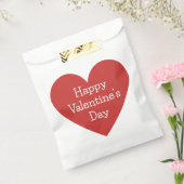 大きな赤いハートカスタムメッセージ フェイバーバッグ (封をした状態)