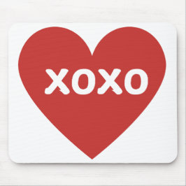 大きな赤いハートマウスパッド マウスパッド