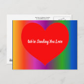 大きな赤いハート ポストカード (正面/裏面)