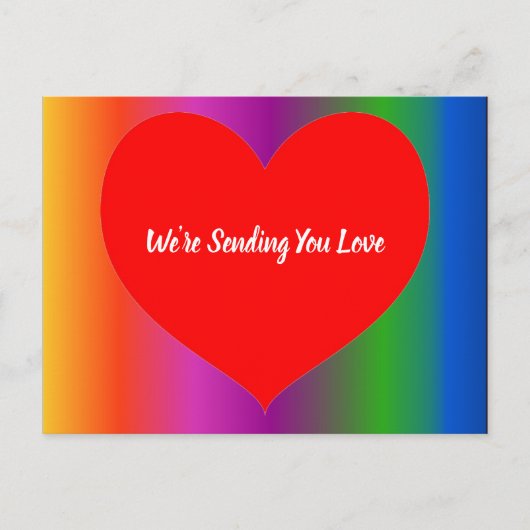 大きな赤いハート ポストカード (正面)