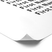 大きな赤いフローラの紋章9テーブルの座席表 ポスター (角)